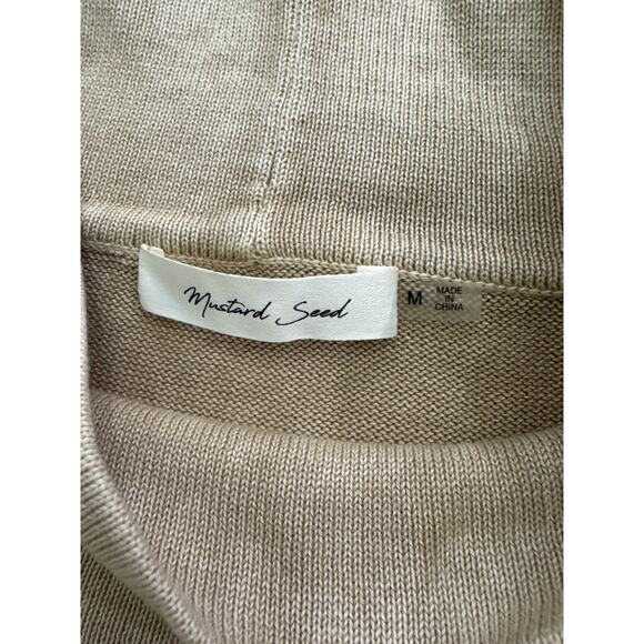 Mustard Seed Khaki Mock Neck Sweater – Size Medium - Picture 4 of 6